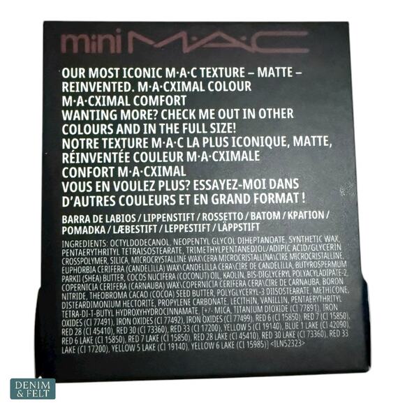 MAC Matte Maximal Lipstick 603 Diva Deep Burgundy Red .05oz Mini Travel NEW - Picture 9 of 11
